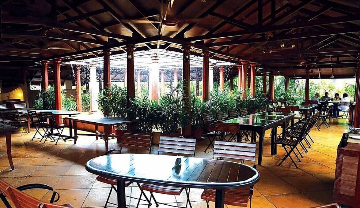 Woodpecker restaurant dining at Manas Resort