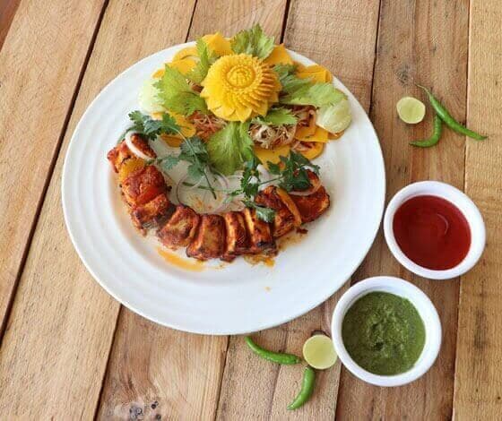 Plated skewer