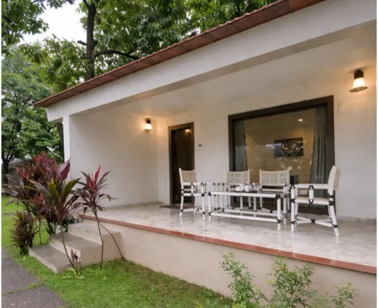Private sit-out at Macaw Villa, Manas Resort Igatpuri