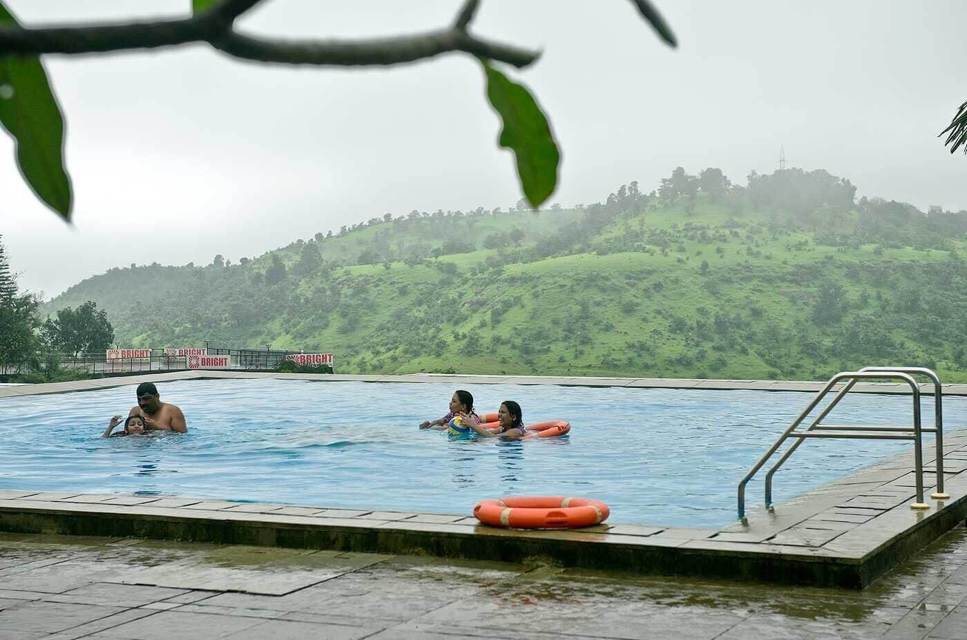 Infinity pool at Manas luxury resort Igatpuri